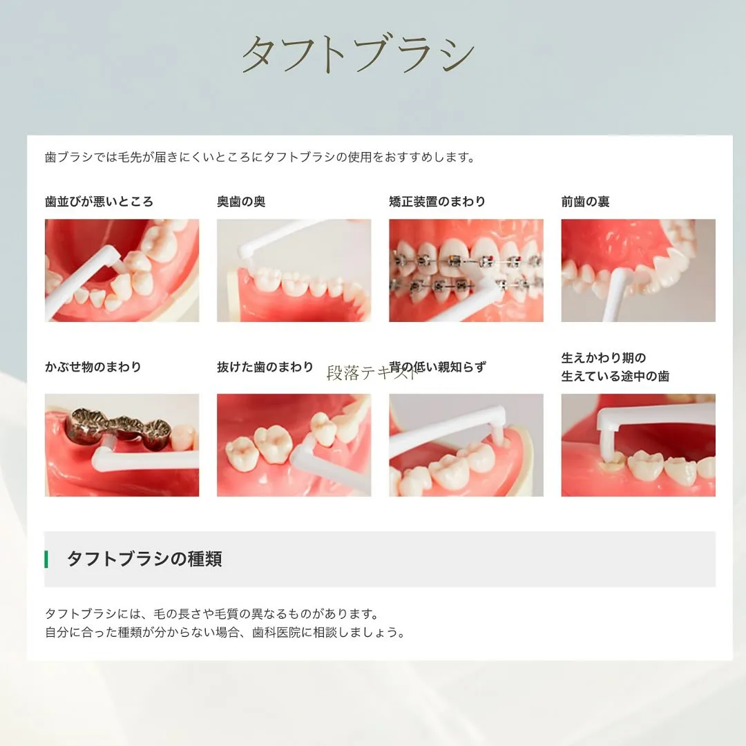 歯ブラシ以外のお掃除について