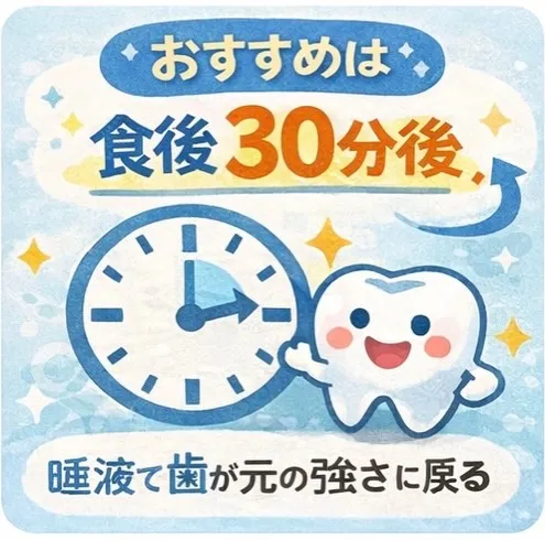 歯磨きのタイミングについて